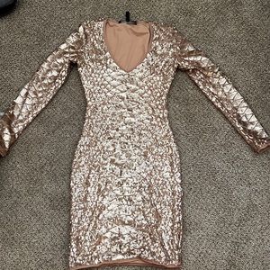 Gold BCBG dress